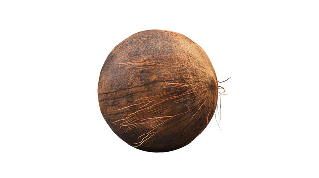 Coconut in Isolation on Transparent Background