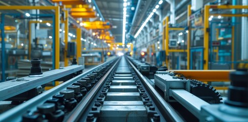 Fototapeta premium Manufacturing Ballet: Precision in the Mechanical Dance of Processes