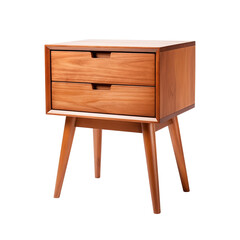 Wooden nightstand isolated on transparent background Remove png, Clipping Path, pen tool