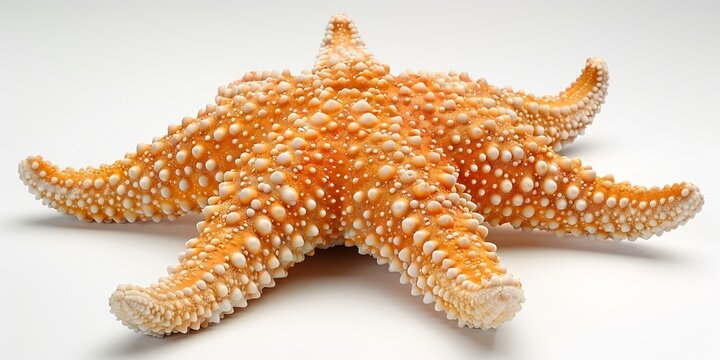 Close-up photo of a starfish on a white background.