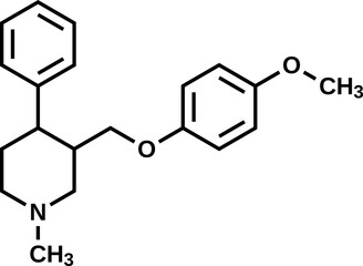 Femoxetine structural formula, vector illustration