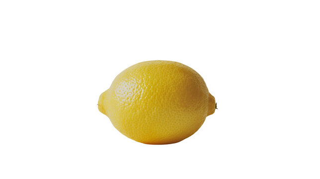 Solo Lemon on Transparent Background