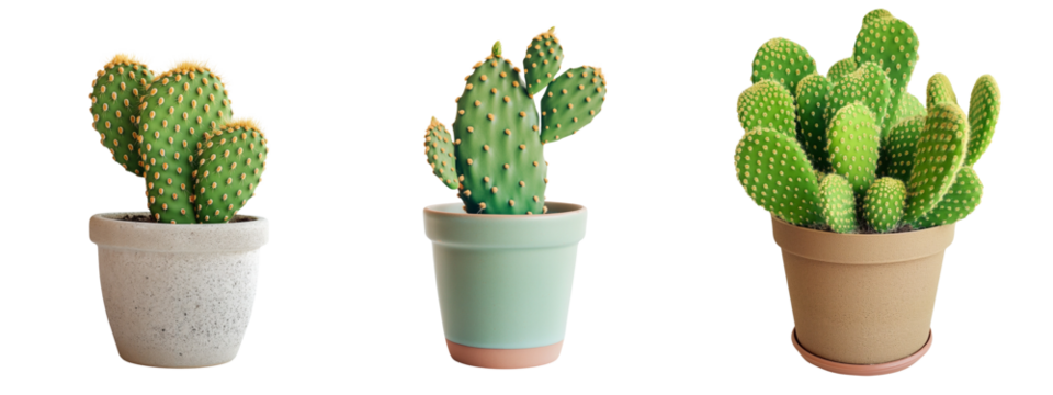 Cactus in pot on transparent background