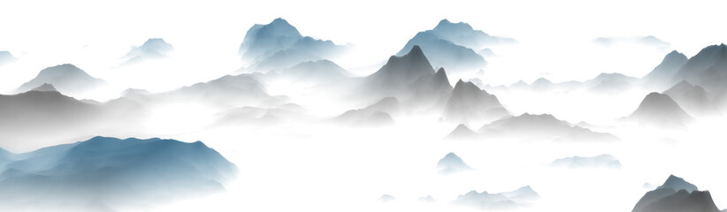 mountain landscape with clouds