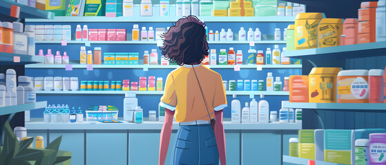 Closeup of woman holding pills in her hands.