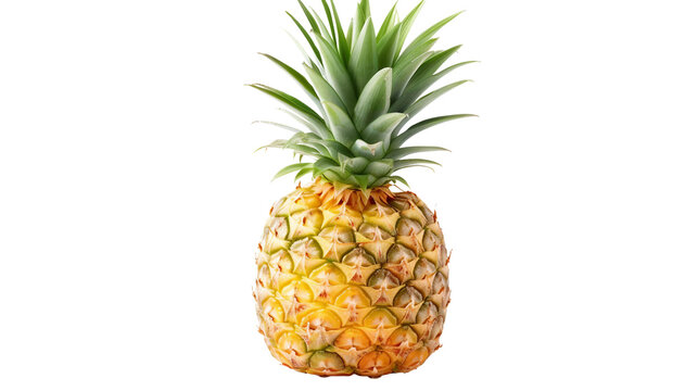 Pineapple in Seclusion on Transparent Background