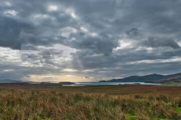 landscapes of Dunvegan, lake, Isle of Skye, Scotland