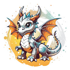 cute dragon illustration