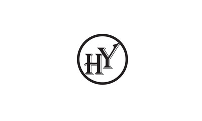 HY, YH, Y , H , Abstract Letters Logo Monogram	