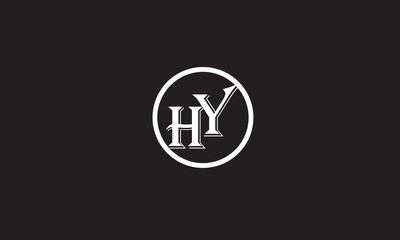 HY, YH, Y , H , Abstract Letters Logo Monogram	