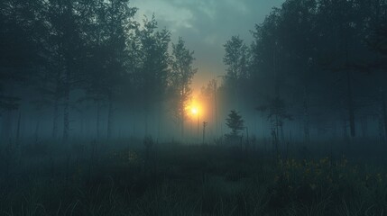 Imagine the quiet moments before dawn in a forest clearing, where the first light pierces the night, heralding the day