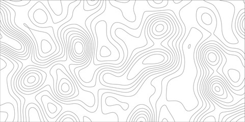 Ocean topographic line map with curvy wave isolines vector illustration. Abstract topographic contours map background, Vector contour topographic map. Cartography texture abstract banner use..