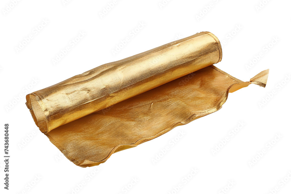 Wall mural empty golden banner isolated on transparent background generative ai