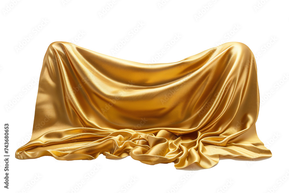 Wall mural empty golden banner isolated on transparent background generative ai
