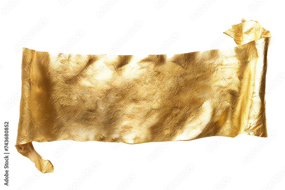 Wall mural empty golden banner isolated on transparent background generative ai