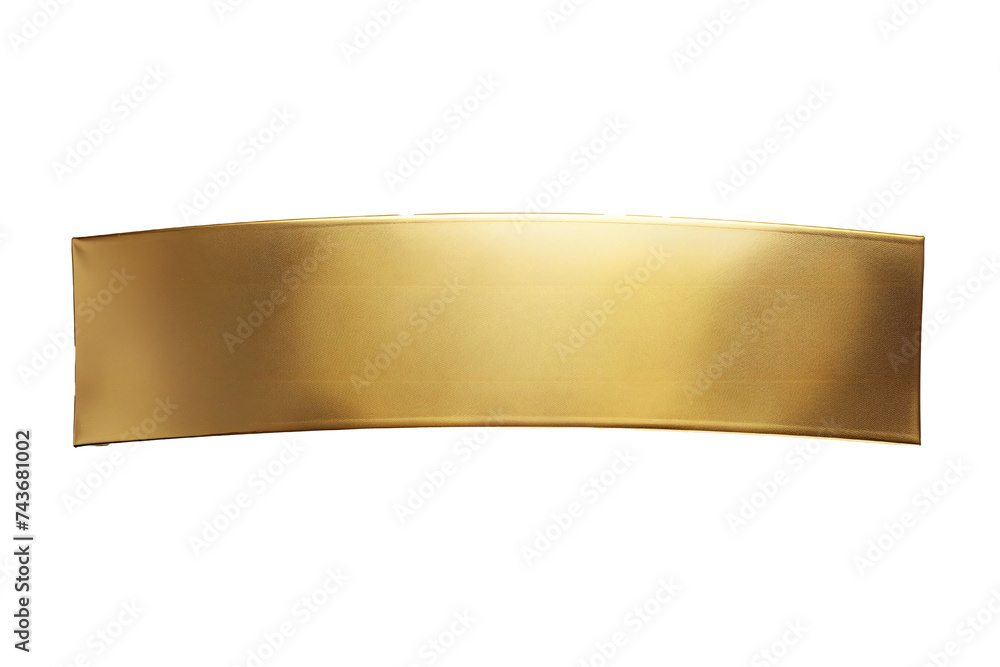 Wall mural empty golden banner isolated on transparent background generative ai