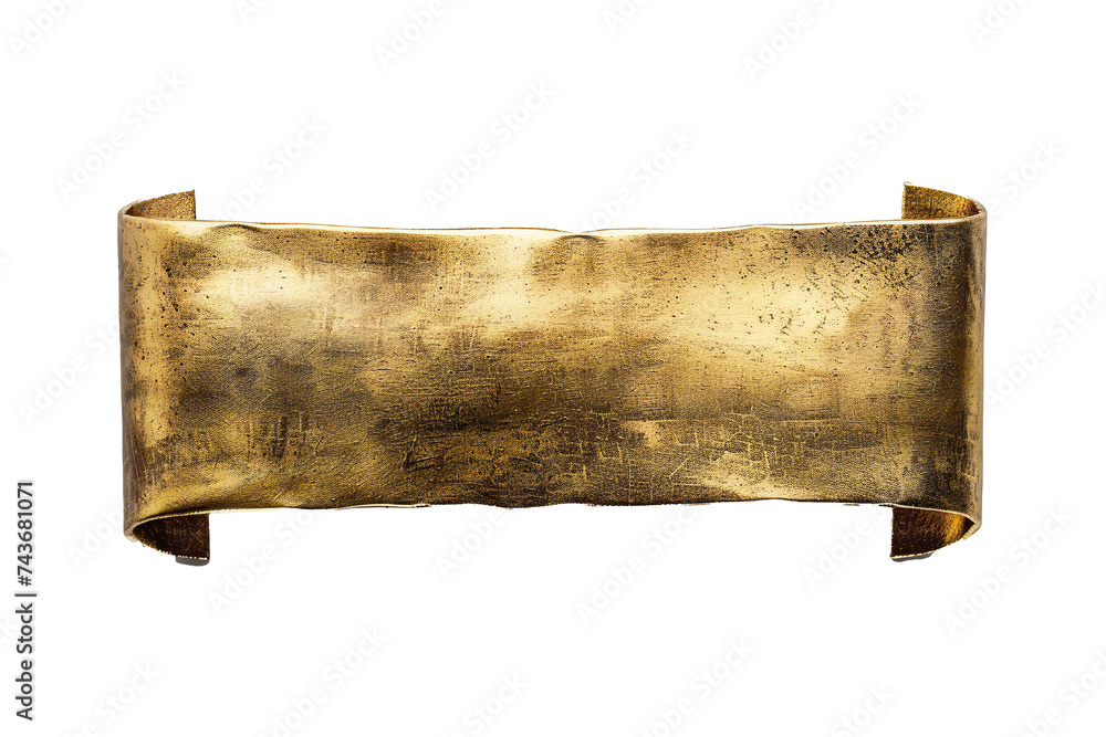 Wall mural empty golden banner isolated on transparent background generative ai