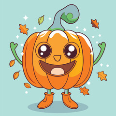 pumpkin cartoon illustration