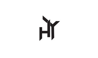 HY, YH, Y , H , Abstract Letters Logo Monogram