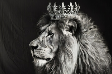 Portrait of the lion, king of the beasts.