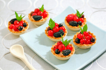 Wild berries tartlets.