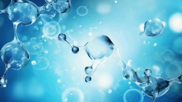 Bubbles on blue background, suitable for various design projects