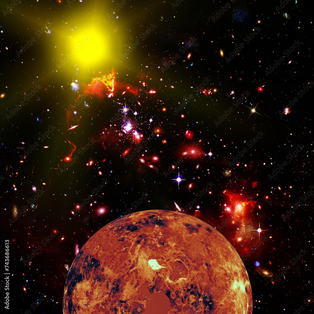 Canvas Prints fascinating exoplanet in the deep space. the elements of this image furnished by nasa.