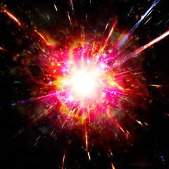 Sunburst. Space dust. The elements of this image furnished by NASA. - 743686657