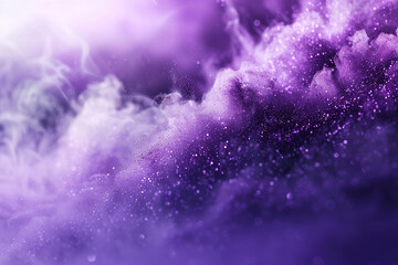Obraz premium close up horizontal abstract image of purple shiny dust background Generative AI