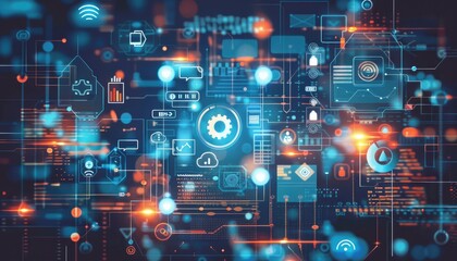 Obraz premium Techlonogy background