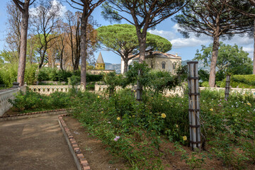 Fototapeta na wymiar View of Villa Cimbrone with garden, Amalfi Coast, Italy.