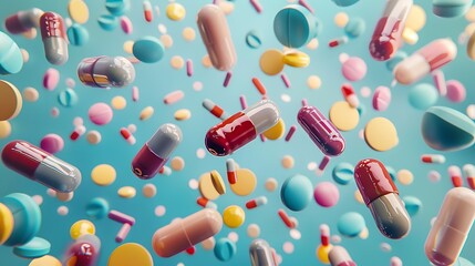 Health needs tablets, pills and medicines that provide a wide range of options for health and medical care, pharmaceuticals. Generative Ai