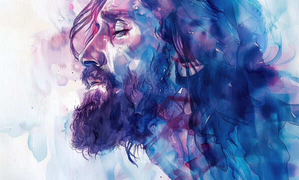 water color painting of Jesus Christ