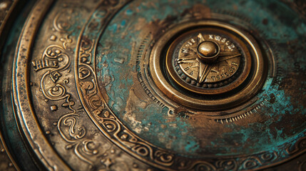 Ornate Vintage Compass with Intricate Details