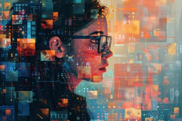 Artwork depicting the potential impact of misinformation on the internet social media