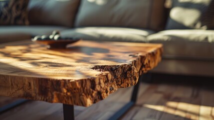 Natural Wood Coffee Table: A Modern Living Room Accent