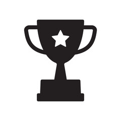 Trophy icon. Trophy cup, winner cup, victory cup vector icon. Reward symbol sign for web and mobile.