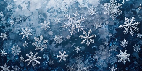 Snowflake texture, cold winter pattern background. Generative AI
