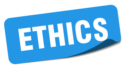 ethics sticker. ethics label