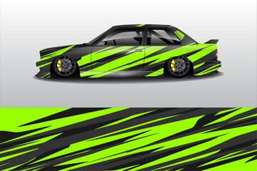 racing car sticker wrap design vector