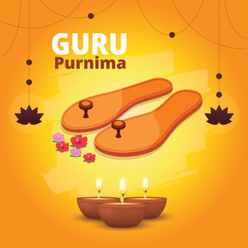 vector Illustration for Guru Purnima Celebration