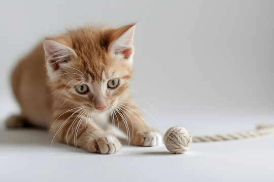 Verspielte Katze: Niedliche Illustration einer spielenden Katze für Haustierprojekte