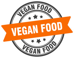 vegan food stamp. vegan food label on transparent background. round sign