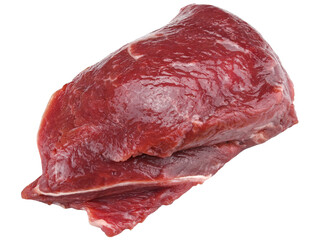 Fresh raw beef steak, isolated on a transparent background.