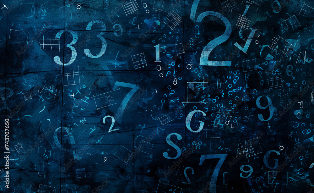 Poster numerical matrix: a random math background