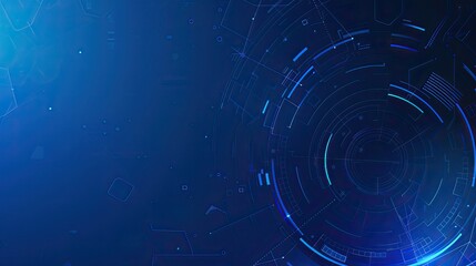 Obraz premium blue gradient color, harmonious color scheme, and a minimalist design style