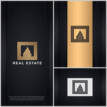 Luxury Building Logo Template Vector Icon Illustration Design
