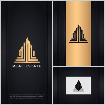 Luxury Building Logo Template Vector Icon Illustration Design