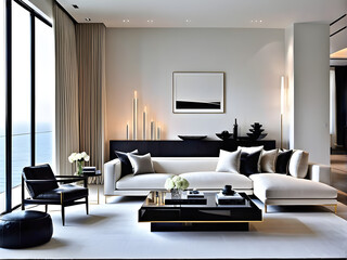 Minimalist Elegance: Chic Modern Living Room, Understated Chic