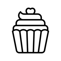 Cupcake icon set style collection in line, solid, flat, flat line style on white background